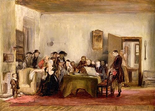 Affiche toile pour la lecture d'un testament David Wilkie pour salon élégant 60x90cm