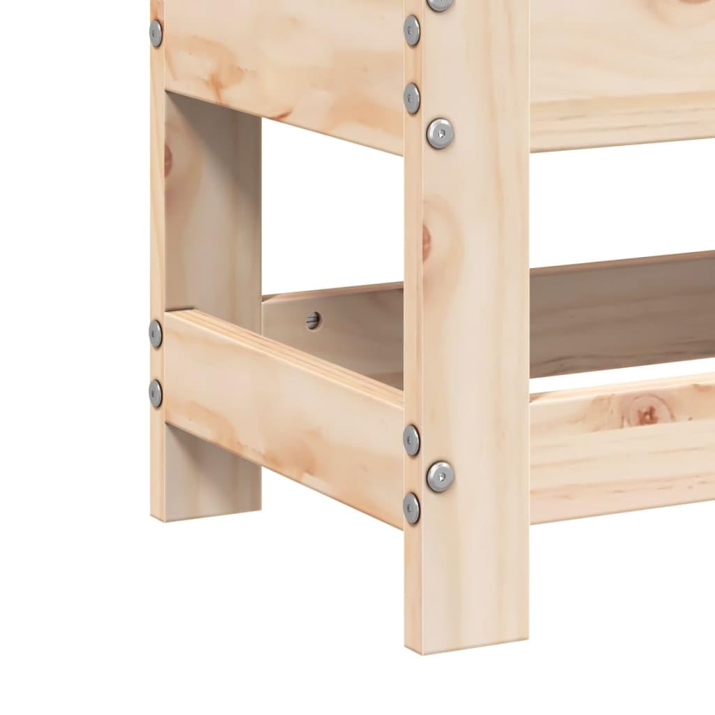 vidaXL Taburete de Jardín, Reposapiés Otomana de Palets de Relax, Mesa de Centro, Asiento para Patio Terraza, Madera Maciza de Pino