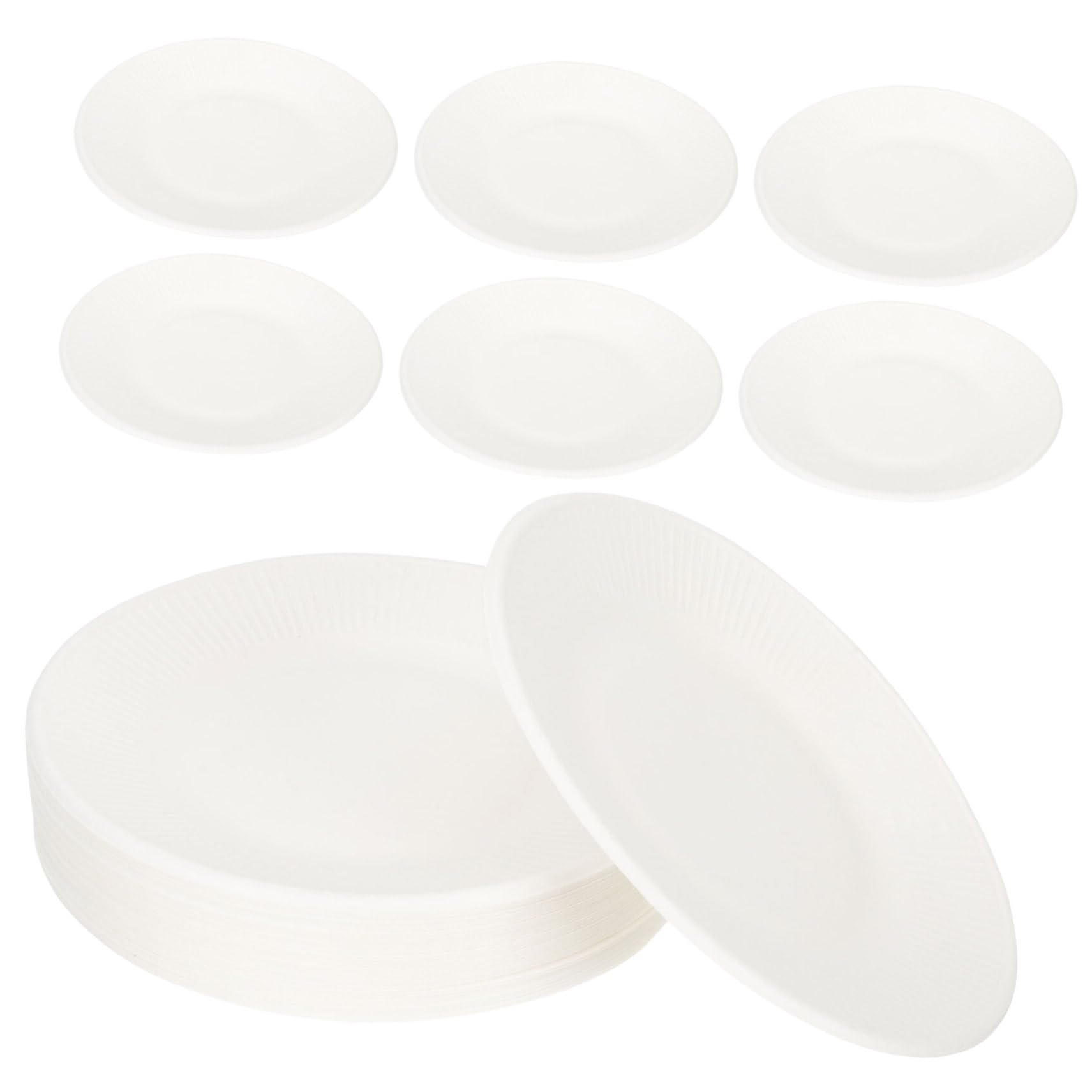 MAGICLULU Platos Blancos de Papel Desechables 50 Piezas, para Fiesta