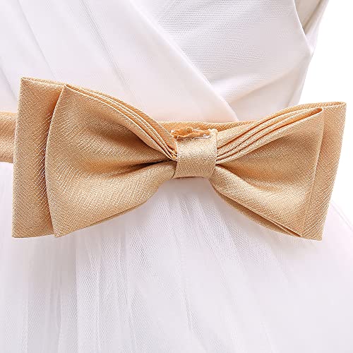 DreamHigh Flower Girls Bowknot Dress Pageant Formal Prom Ball Dress4