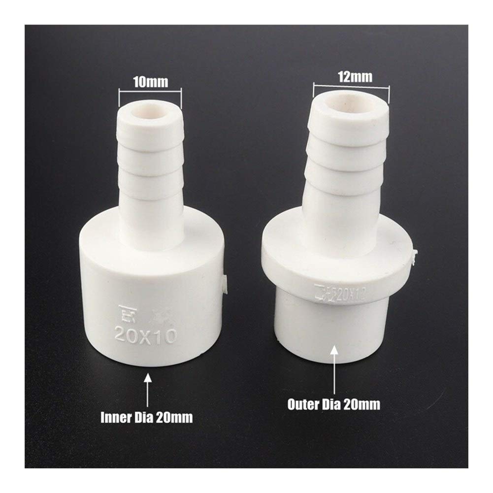 Raccordi per Tubi di irrigazione, Connettori for Tubi dell'Acqua in PVC Fontana for irrigazione da Giardino, Acquario, 20/25mm, 5-20mm, 50 Pezzi