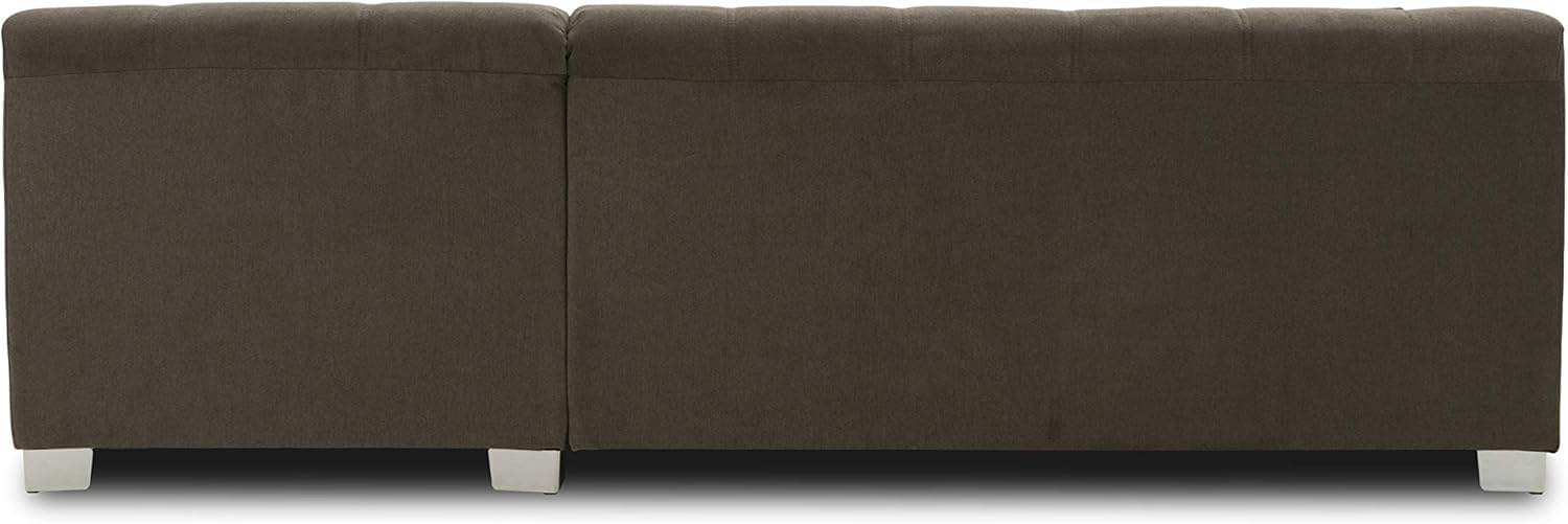 DOMO. collection Ecksofa Capri, Sofa in L-Form, Couch, Polsterecke, Eckcouch, Sofa-Garnitur, Longchair rechts 239 x 152 x 75 cm (BxTxH), khaki