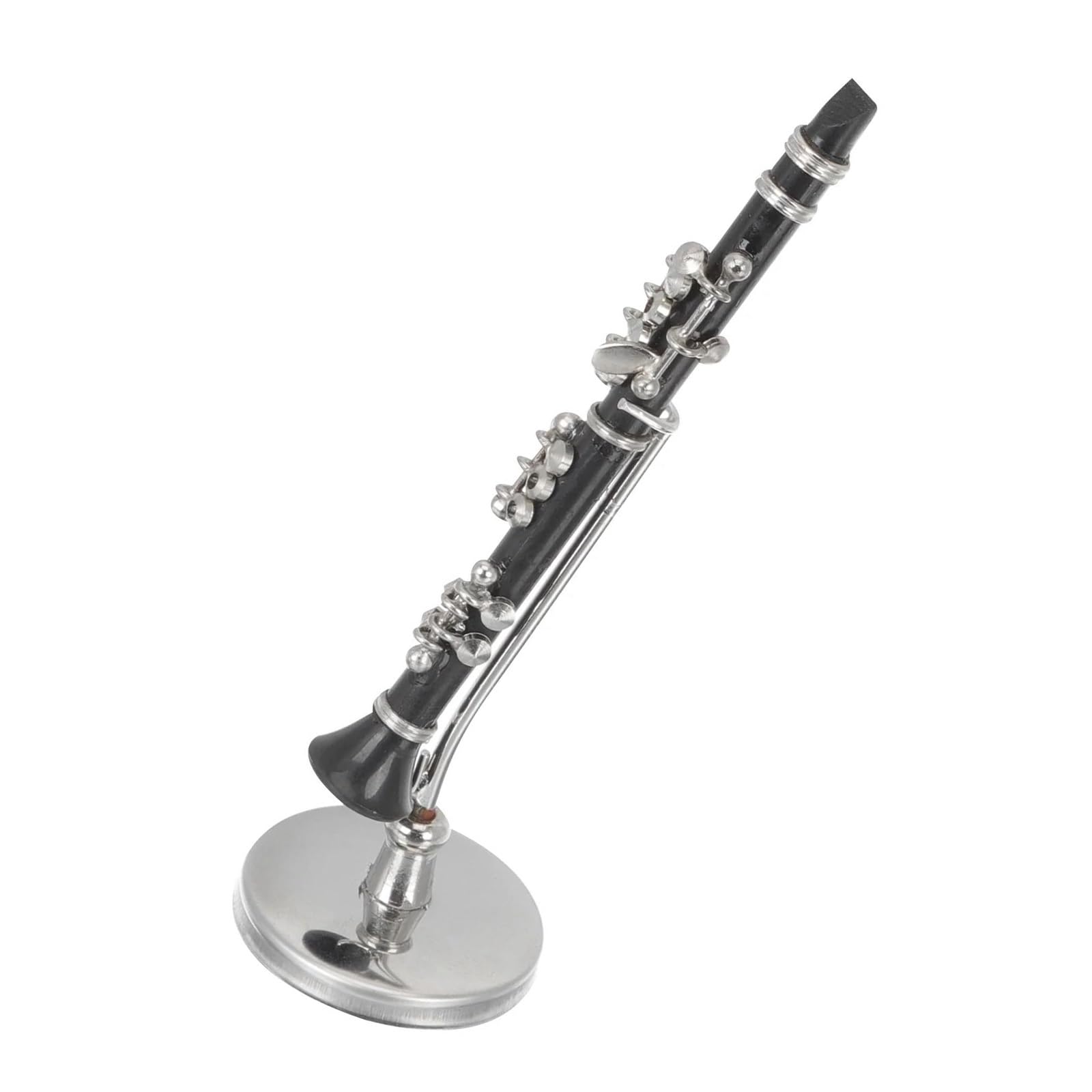 Miniatura Oboe Clarinetto In Metallo 8,5 Cm - Modello In Scala Per Casa Delle Bambole E Decorazione Scrivania