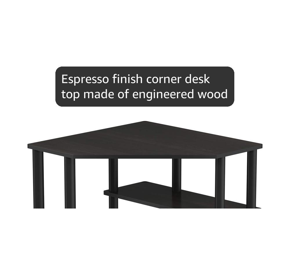 Amazon.com: Furinno TURN-N-TUBE Desk, Gaming Desk with Shelves