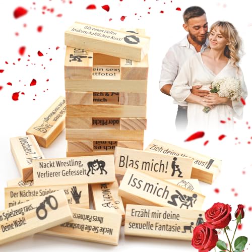 48 Stück Deutsch Stapelspiel aus Holzblöcken for Paare,Lust Tower Blocks,Super Naughty Block Tower Game,Paar Spiele für Paare,Deutsch Spiele für Paare,Lustiges Valentinstag Paarspiel für Erwachsene 48 Stück Deutsch Stapelspiel aus Holzblöcken for Paare,Lust Tower Blocks,Super Naughty Block Tower Game,Paar Spiele für Paare,Deutsch Spiele für Paare,Lustiges Valentinstag Paarspiel für Erwachsene
