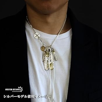 Amazon | [silver KYASYA]シルバー925素材 フェザーネックレス 4枚