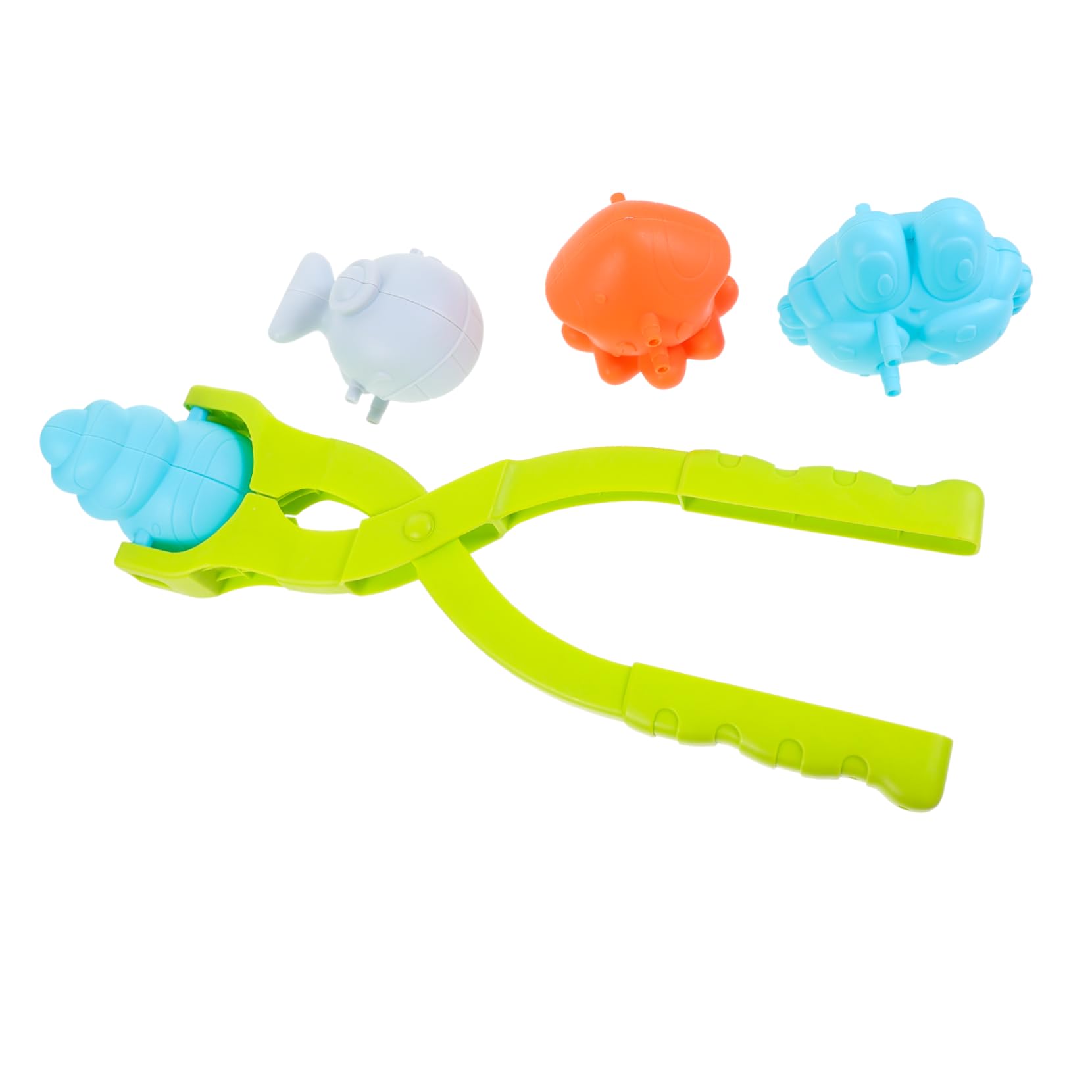 Totority 1set Portable Plastic Snow Toys Maker Clips Play for Boys and Girls Easy to Use Flexible Handles for Fights Christmas Birthdays and Rewards