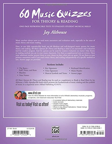 60 Music Quizzes for Theory and Reading: One-page Reproducible Tests to Evaluate Student Musical Skills, Comb Bound Book - Image 2
