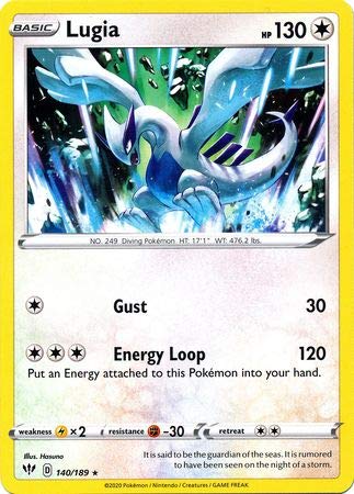 Amazon.com: Pokemon Single Card LUGIA 140/189 DARKNESS ABLAZE : Toys & Games