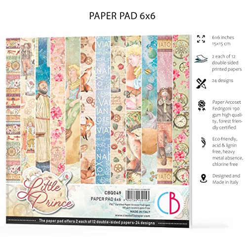Ciao Bella The Little Prince 6"x6" Creative Paper Pad, 6x6 inches - Image 4