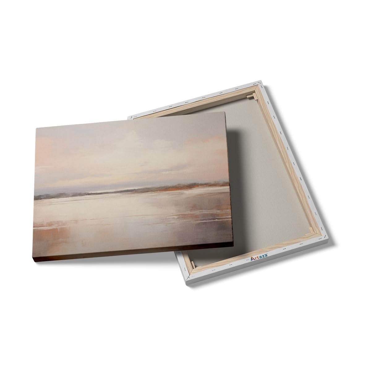 Artaza Leinwand Bilder Meer - 80x60 cm - Wanddeko Landschaftsbilder - Wandbilder Deko Wohnzimmer - Sonnenuntergang