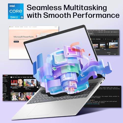 Image of HP 15.6'' FHD Touchscreen Laptop, Intel 10-Core i5-1334U, 16GB RAM 512GB SSD, Lifetime MS Office & Copilot AI, Laptop for Business&Student, WiFi 6, Windows 11 Home