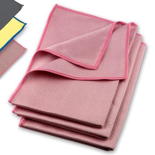 ELEXACLEAN Fenstertuch streifenfrei, Premium Mikrofaser Scheibentuch (3 Stück, 60x40 cm, rot) Glas Putztücher Autotuch für Innen & Außen ELEXACLEAN Fenstertuch streifenfrei, Premium Mikrofaser Scheibentuch (3 Stück, 60x40 cm, rot) Glas Putztücher Autotuch für Innen & Außen