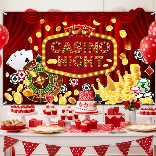 Fondo para fotos Cachorro Casino Noche 180x110 cm miniatura 3