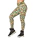 Zumba Fitness® Weit Jacquard Bund Kompression Sexy Sport Workout Leggings Damen Pantalones 3/4, Zumba Green, S para Mujer
