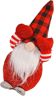 Garneck Estatueta Nórdica 1Pc Boneca Sem Rosto De Natal Decoração De Natal Preguiça De Pelúcia Escandinava Boneca De Natal Oranment Gnomo De Pelúcia Pp Algodão Vermelho Boneca De Algodão
