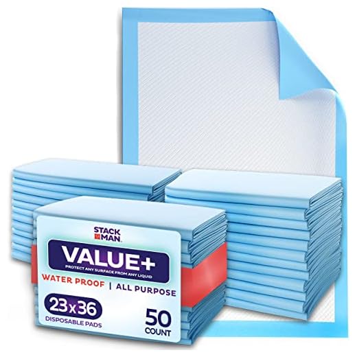 Chucks Pads Disposable [50-Pack] Underpads 23x36 Incontinence Chux Pads Absorbent Fluff Protective Bed Pads, Pee Pads for Babies, Kids, Adults & Elderly | Puppy Pads Large for Training Leak Proof
