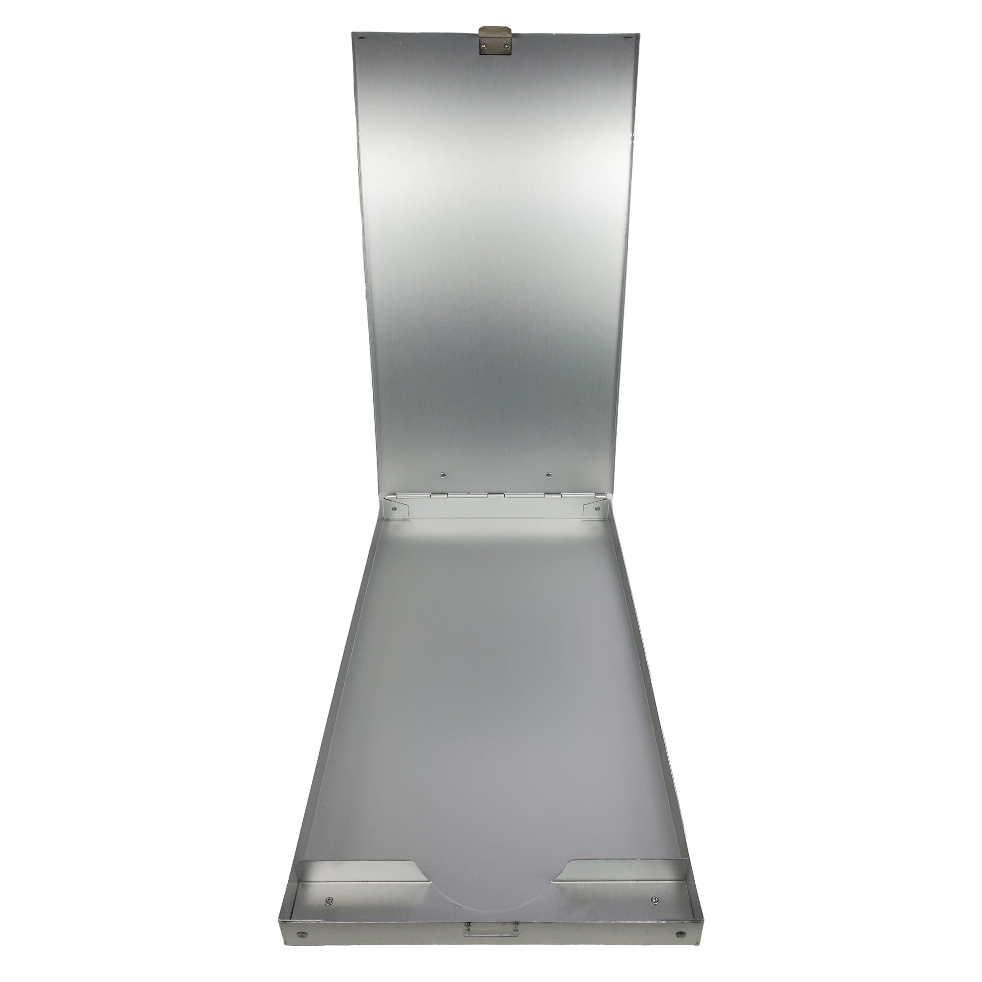 Posse Box - Untere Öffnung mit einem Fach Klemmbrett in legaler Größe PJ-32L, eloxiertes Aluminium, silberfarben, 41,6 x 24,9 x 2,5 cm, Aufbewahrungs-Organizer