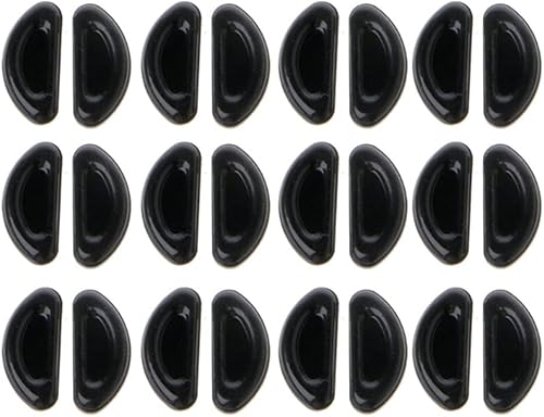 Miniatura 1 de 12 pares de almohadillas de silicona para la nariz, almohadillas para la nariz, kit de repuesto antideslizantes para lentes de sol, lectura, miopía,