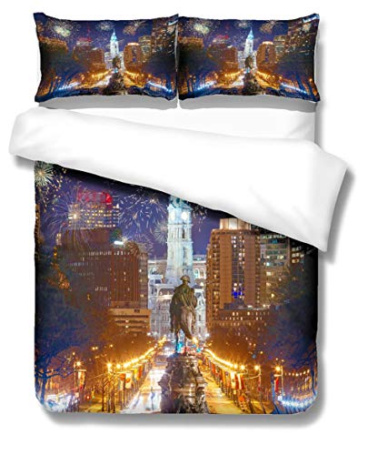 Housse de couette Philadelphia 3D confortable en microfibre DOTBUY avec ses taies