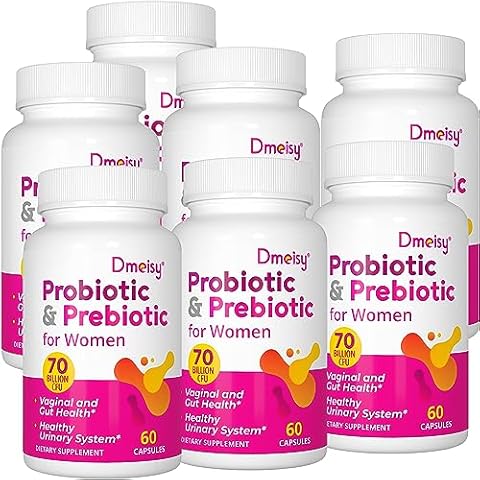 70 Billion CFUs Vaginal Probiotics for Women - 7 Lactobacillus Probiotics + Prebiotics - Potent Probiotic for Women's Vaginal & Gut Health Urinary System pH Balance Bloating - 60 Servings (Pack of 1) Cover