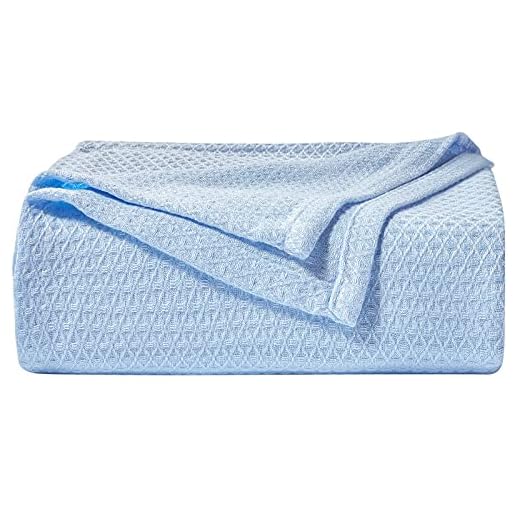 Cooling Blanket Queen Size,100% Bamboo Summer Blankets for Hot Sleepers to Keep Cool,Lightweight Blanket for Bed Couch All Season Use(79"x91",Light Blue)