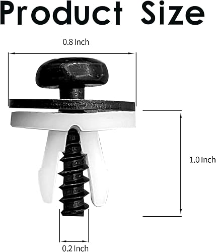 Miniatura 2 de Juego de 20 tornillos de cubierta de protección contra salpicaduras de motor compatibles con Ford Escape F-150 Edge Focus Fusion C-Max S-Max Transit