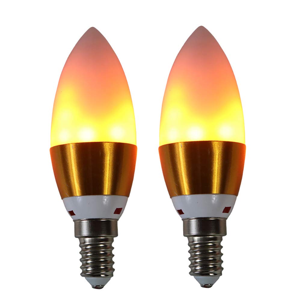 Lampadina E14 effetto fiamma LED a candelabro, luce bianca calda, non dimmerabile