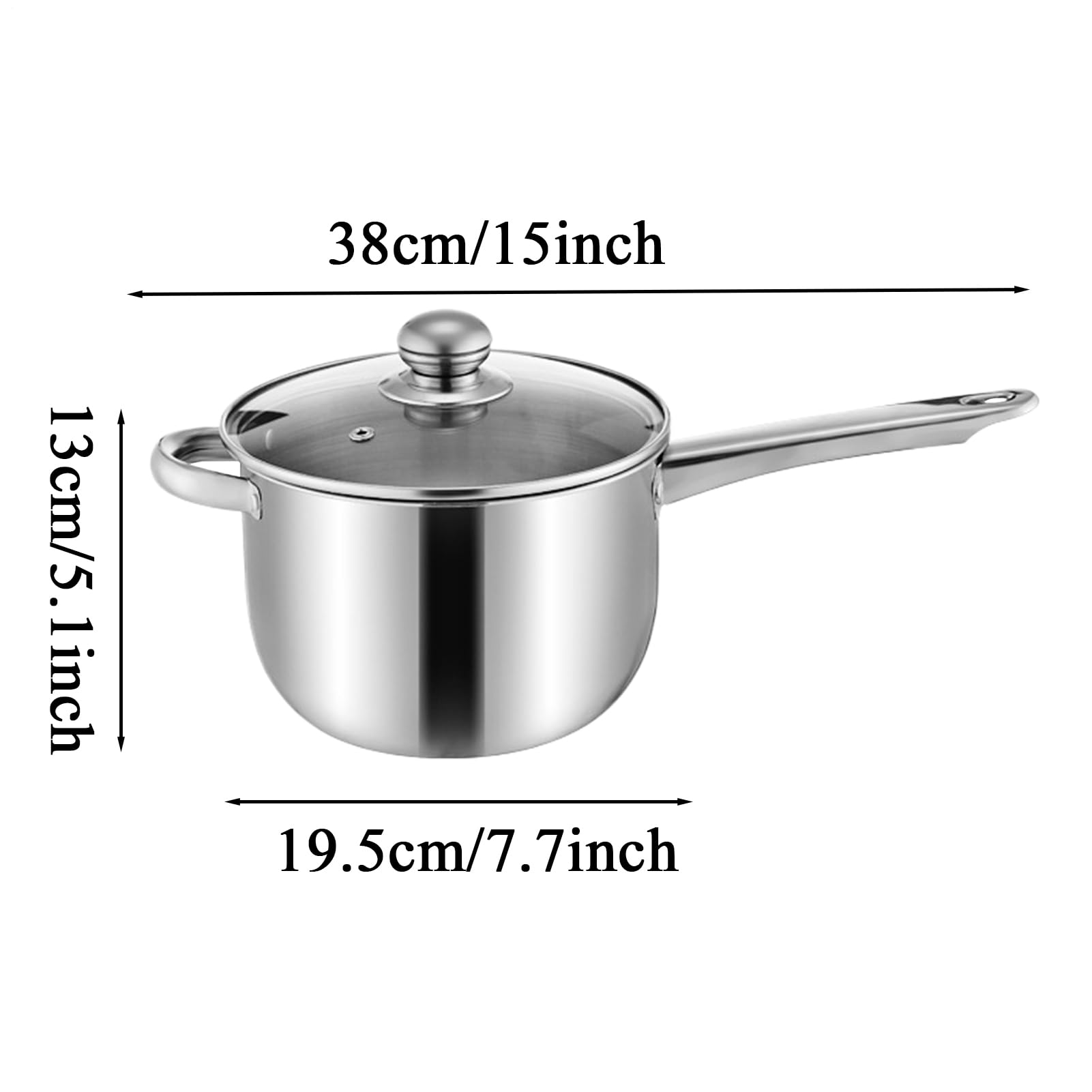Olla para Freír con Cesta Mango Largo y Tapa Transparente | Freidora de Encimera con Cesta Para Cocinas Eléctricas, Vitrocerámicas y de Gas, Mariscos, Pollo y Preparación de Comidas