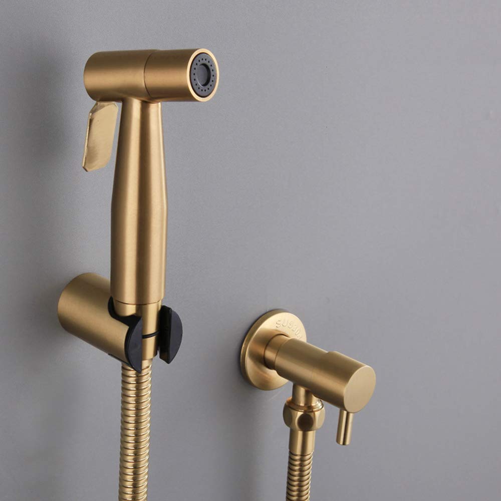 Set di doccetta per bidet in acciaio inox 304, con manico singolo, solo acqua fredda, perfetto per l'igiene personale e la pulizia intima del bagno