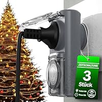 4smile Zeitschaltuhr Aussenbereich, 3er, IP44 – Für Harte deutsche Wetterbedingungen entwickelt – Timer Steckdose Outdoor & Zeitschalter analog außen, mechanische 24-h Präzision