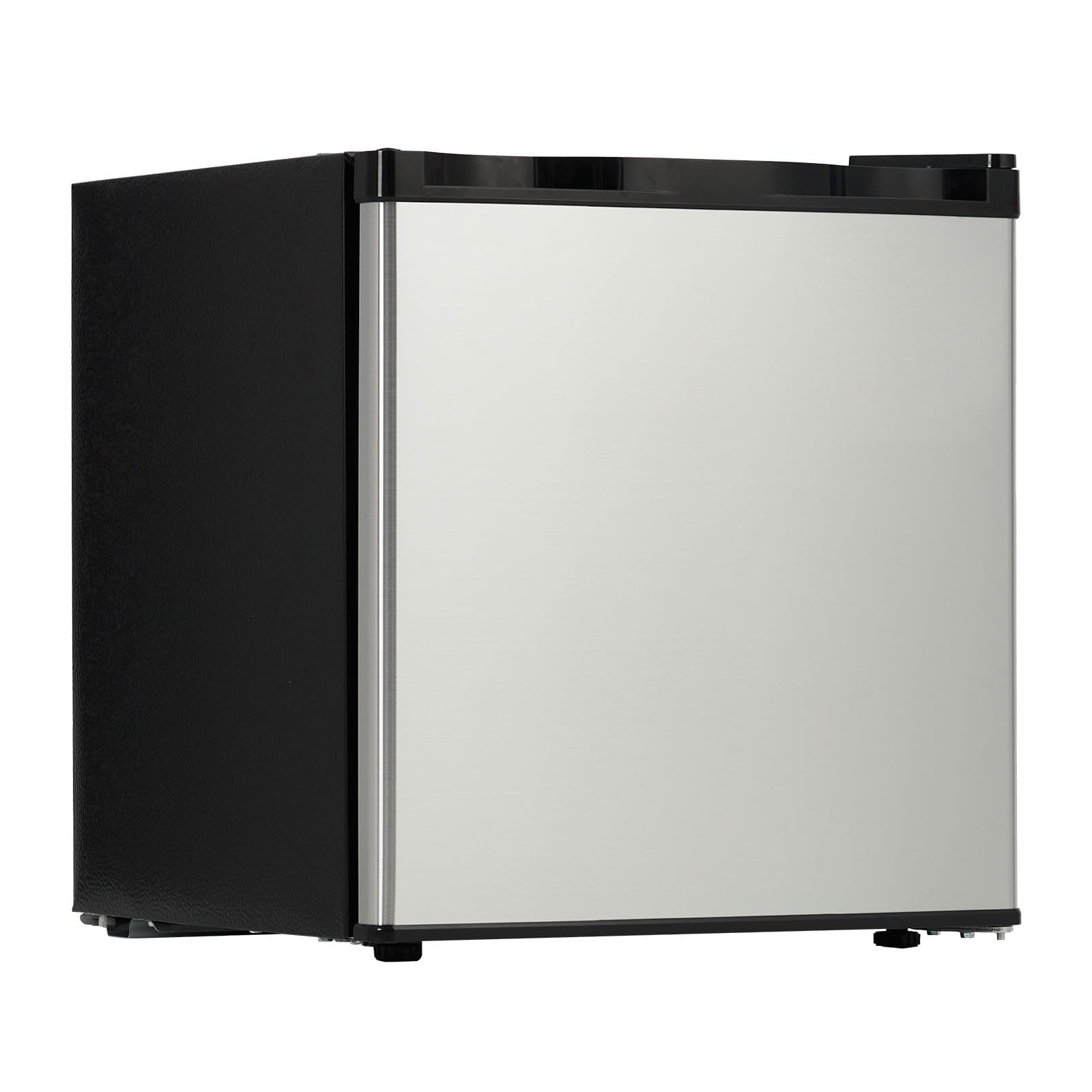 Frigorifero piccolo mini frigo con congelatore 6,3L, frigo portatile 45L in acciaio inox, temperatura regolabile 0-10°C, silenzioso per ufficio e camera, Classe E