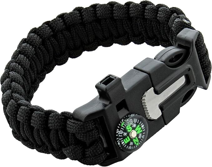 Kagbeni Unisex Paracord Bracelet With Compass, Whistle, And Fire Starter - Essential Survival Gear For Edc, Hiking, Camping, And Emergency Preparedness-picture-31