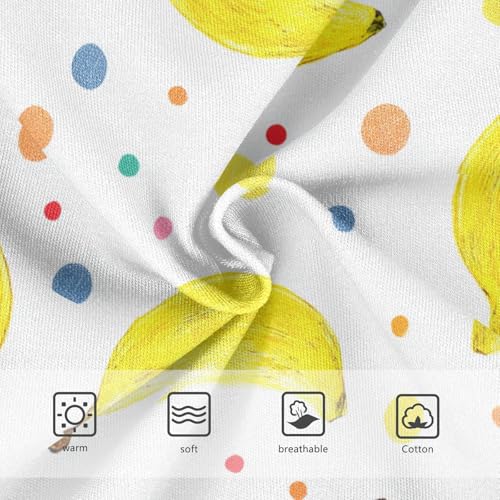 Wusikd Cute Banana Girls' Underwear Cotton Colorful Dots Girls Briefs Soft Toddler Underwear 2T3