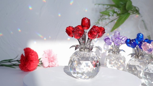 クリスタル K9 薔薇 バラ 置物 赤い薔薇 クリスマス クリスマスプレゼント Amazon.co.jp: 誕生日 結婚記念日プレゼント 女性 人気 K9