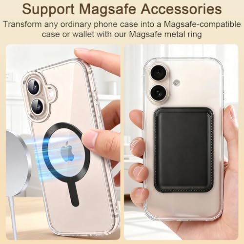 Image of ZORBES 4Pcs Adapter Ring for Magsafe Ring Magnetic Phone Ring for Wireless Charging Universal Wireless Charger Conversion Mag Safe Metal Sticker Kit Compatible with iPhone Samsung OnePlus and More