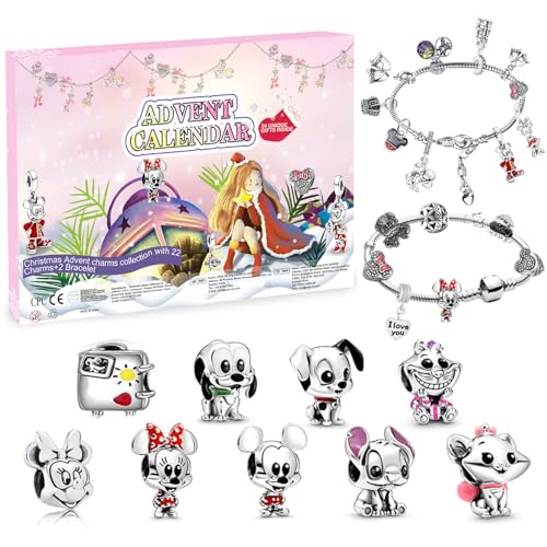 Calendario de Adviento 2026 para niños y niñas, joyas, pulsera, cuenta