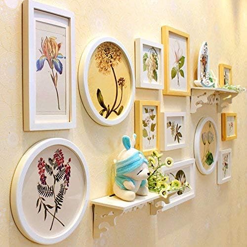 12 Packs of Logs Modern Fashion Simple Solid Wood Photo Frame Wall Creative Photo Wall for Mural Living Room