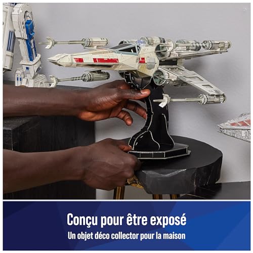 4D BUILD - Puzzle 3D Star Wars - Maquette Star Wars 160 Pièces - X-Wing Inspiré de la Saga - Puzzle Adulte - Jeu de Construction à Collectionner - Jouet adulte - Jeu Enfant 12 ans et +