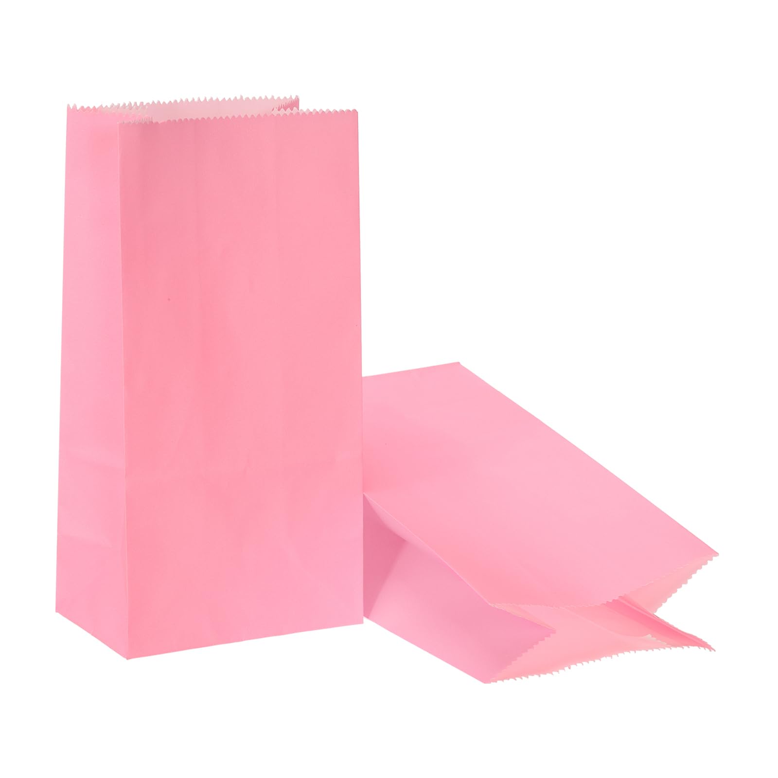 PATIKIL 7.1x2.4x3.5 Inch Party Favor Paper Bags, 50 Pcs Kraft Paper Goodie Gift Lunch Treat Bags Party Supplies for Wedding Birthday Halloween Graduation, Pink — image 1