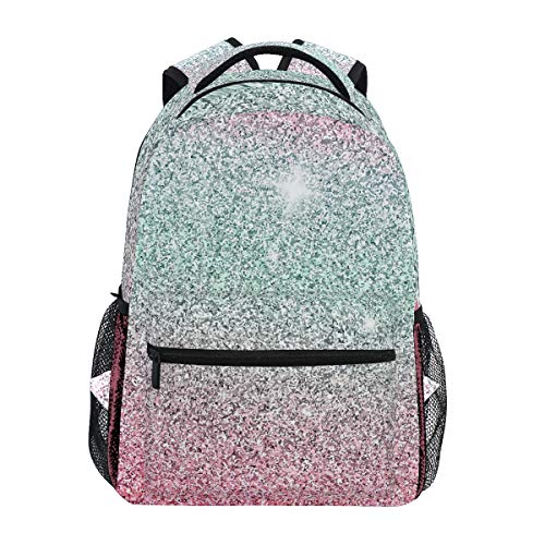 Mochila Escolar con Purpurina para niños niñas Bolsa de Viaje Bookbag