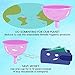 Menstrual Cup (1Large + 1Small Cup + 1Storage Bag) Period Cup for Heavy&Light Flow Soft and Reusable Moon Cup HQ Silicone Tampons and Pads Alternative, Blue …