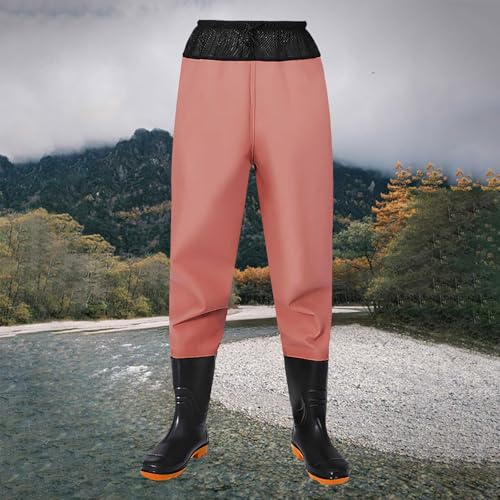 Arbeitsstiefel, wasserdicht, für Herren, Taille, Wathose, Strumpffuß, leicht, atmungsaktiv, Jogging, Bauernhof, Stiefelhose, hohe elastische Taille, rutschfest, Regenstiefel, verdickte