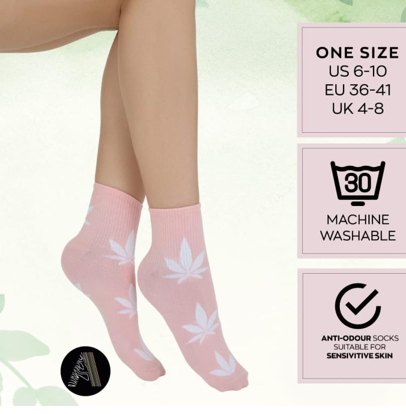 Womens Bamboo Rayon Quarter Ankle Floral Socks 5 Pack Gift Box - Thin Breathable Moisture Wicking Soft Seamless Size 6-103