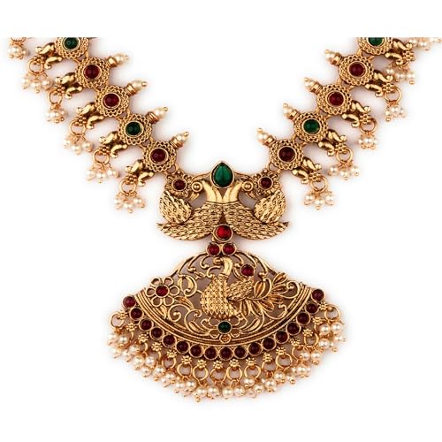 Image of Sasitrends Classic Matte Gold Plated Necklace Set