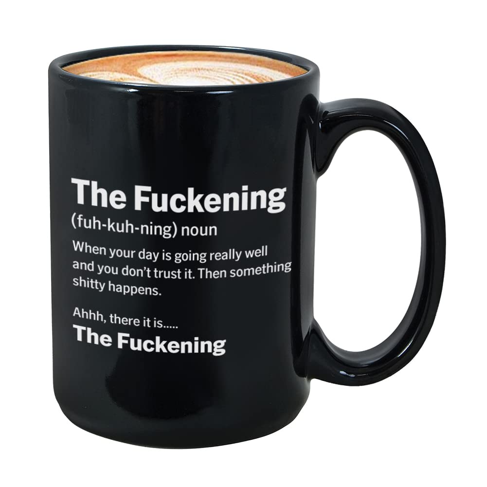 Sarcasm Saying Coffee Mug 15 oz Black, Inappropriate Funny Bad Rude Grammar Spelling Definition