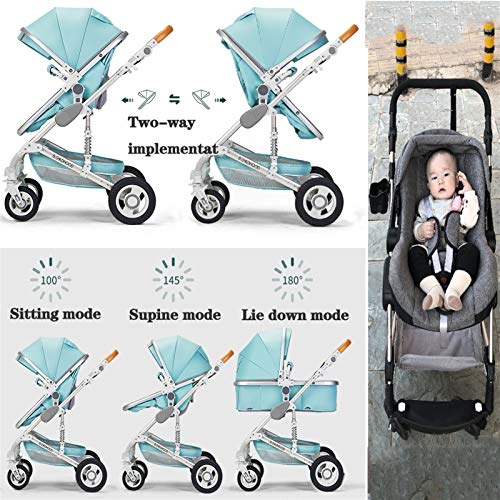 sportieve kinderwagen voor kinderen 3 in 1 kinderwagen wandelwagen opvouwbare luxe baby wandelwagen Anti-shock Springs… - Afbeelding 6