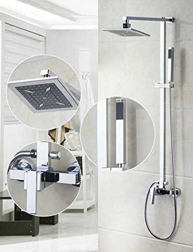 Pomme de douche carrée en laiton chromé Gowe pour une expérience spa relaxante à la maison