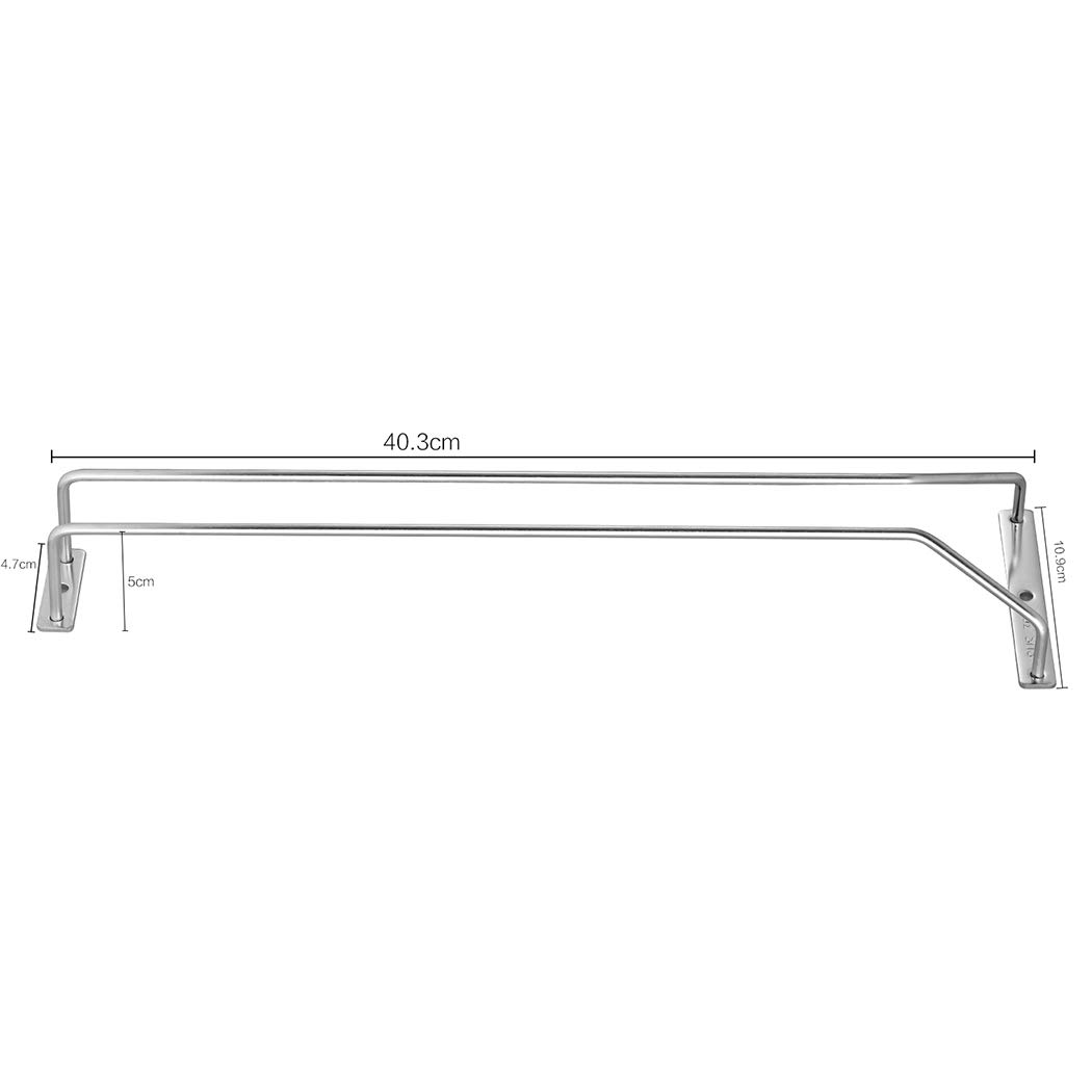 Sotto Armadio Stemware Rack Supporto Supporto Vino Telaio In Acciaio Inox 15.8 Pollice 1 Serie
