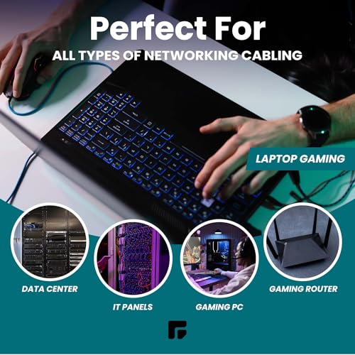 Image of CAT 8 Ethernet Cable, 6ft (4 Pack) Ultra High Speed 40Gbps 2000MHz 30AWG CAT8 Cable LAN Internet Network Cord with Metal Plated RJ45 Connector for Gaming,Router,Modems,PC(6ft /4 Pack) (GS4PC8-01)